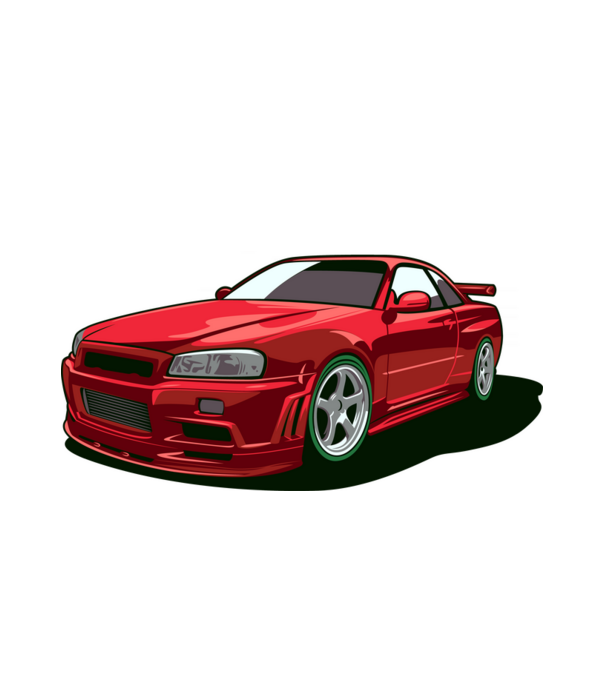 Nissan Skyline GTR minta fehér pólón