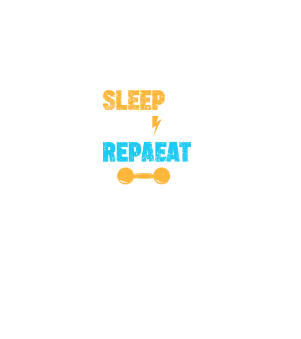 Eat Sleep Gym Repeat - Evés, alvás, edzőterem, ismétlés minta fekete pólón