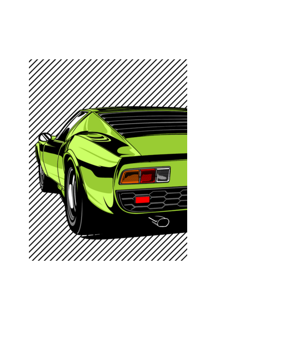 Lamborghini Miura P400 minta fekete pólón
