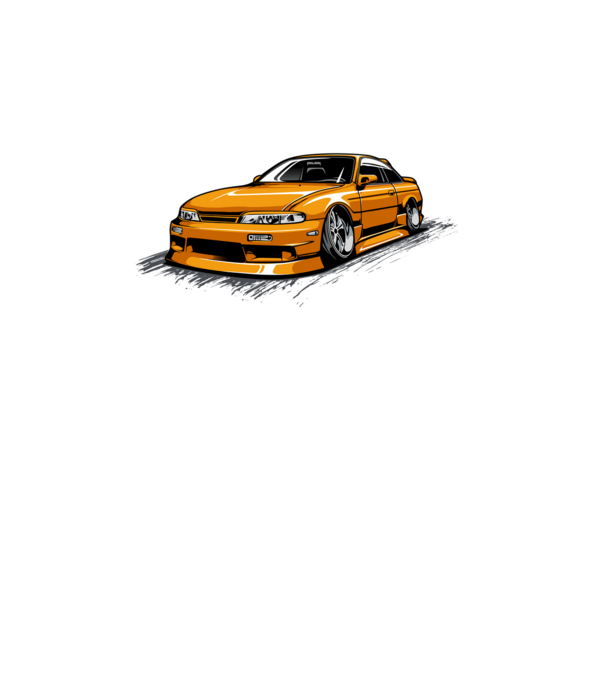 Nissan 240SX minta sötétkék pólón