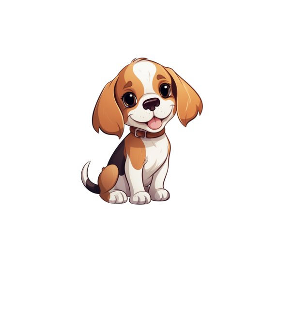 Aranyos kiskutya - Beagle minta fehér pólón