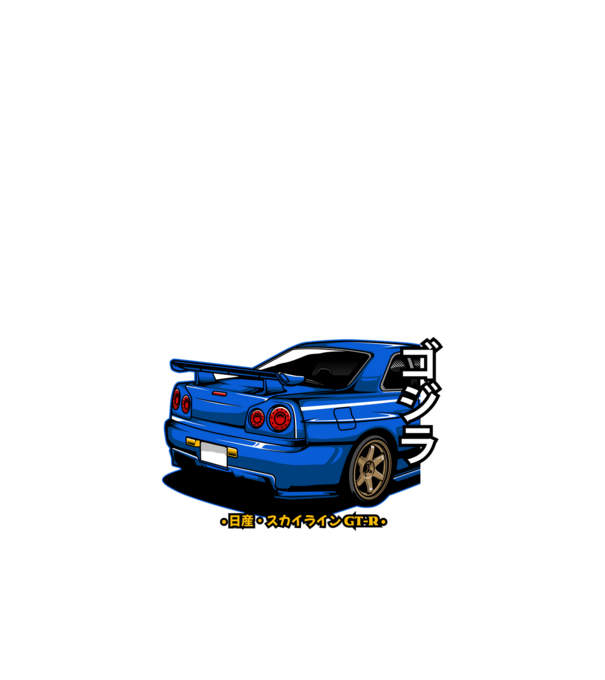 Nissan Skyline GTR minta fekete pólón