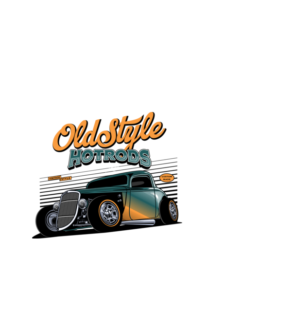 Hot Rod minta világoskék pólón