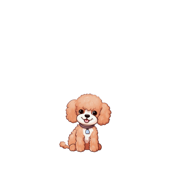 Aranyos kiskutya - Uszkár (Poodle) minta fehér pólón