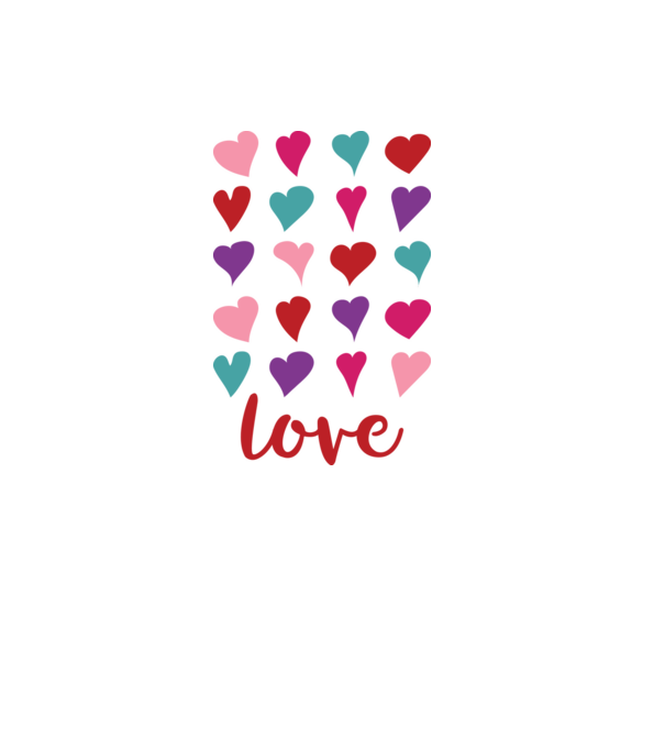 Love - Szerelem, Szeretet minta fekete pólón