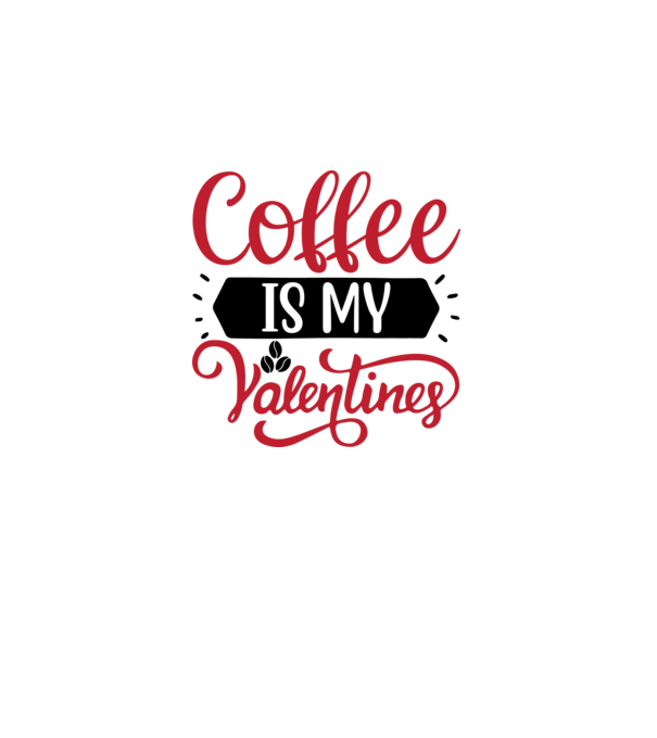 Coffee is My Valentine - A kávé az én Valentinom minta világos rózsaszín pólón