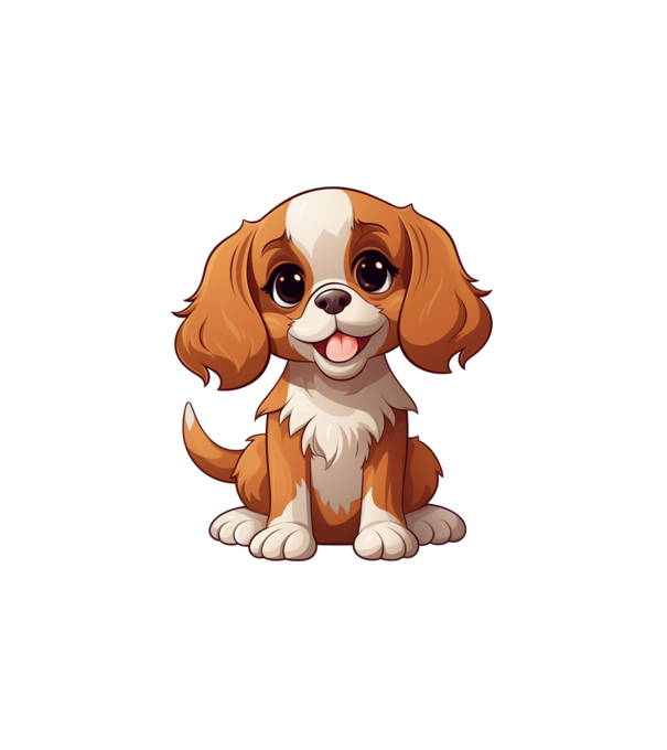 Aranyos kutya - Cavalier King Charles Spániel minta fehér pólón
