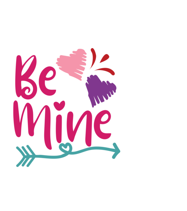 Be Mine - Légy az enyém  minta fekete pólón