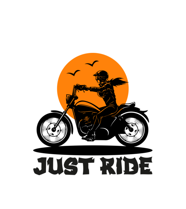 Just Ride minta fehér pólón