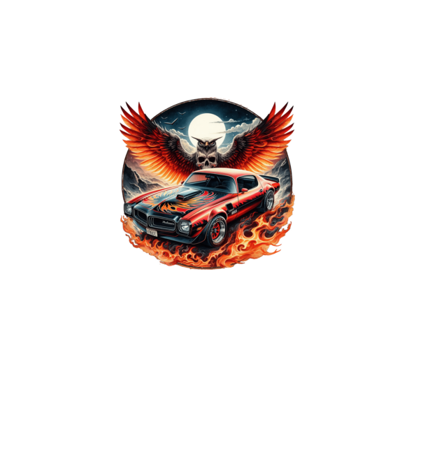 Muscle Car - Izomautó minta türkiz pólón