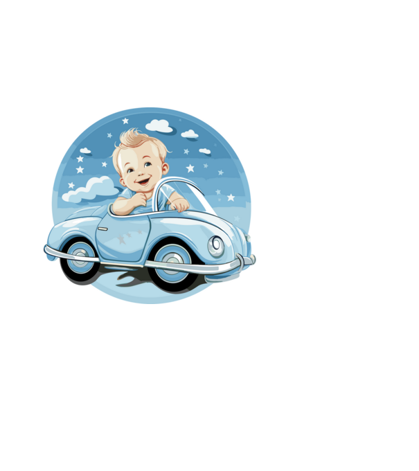 Baby Car (Baba autó) minta fekete pólón
