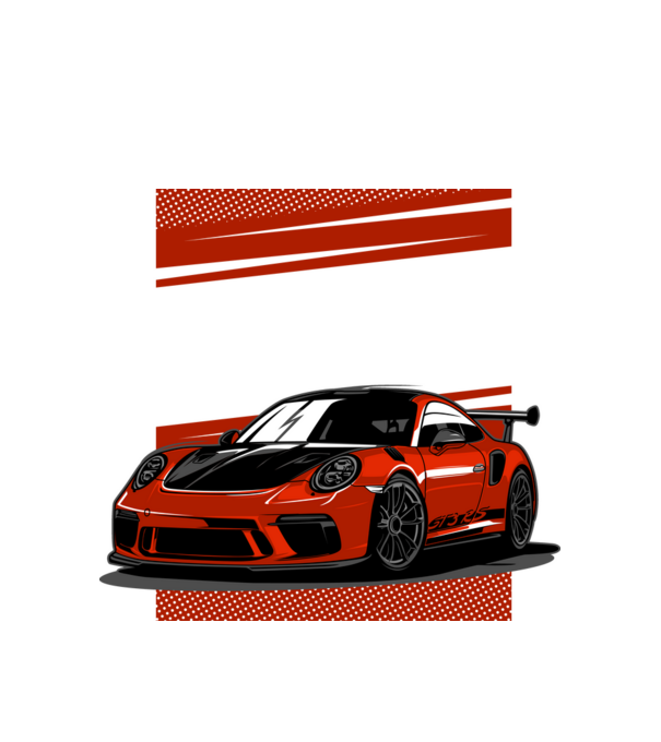 Porsche 911 GT3 minta fehér pólón
