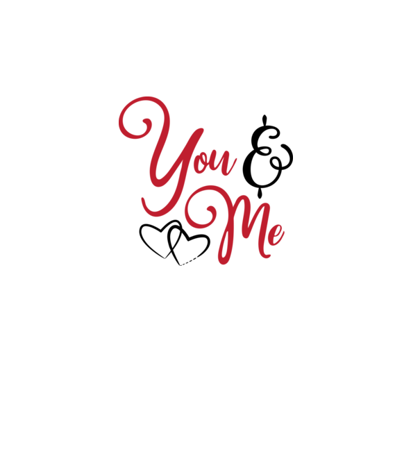 You and Me - Te és Én minta fehér pólón
