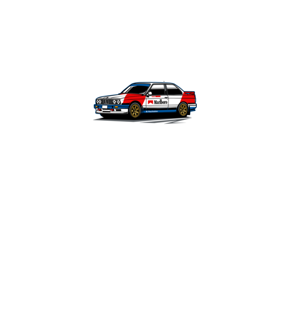 BMW E30 minta fekete pólón