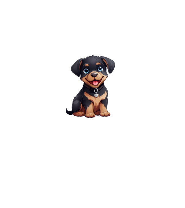 Aranyos kiskutya - Rottweiler  minta homokszín pólón
