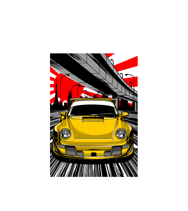 Porsche Carrera 911 Stinger minta fehér pólón