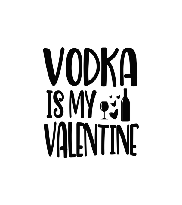 Vodka Is My Valentine - A vodka az én Valentinom minta homokszín pólón