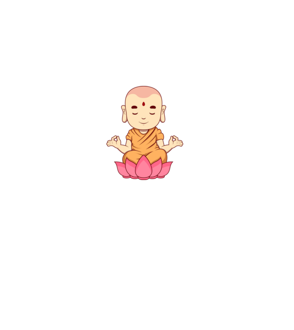 Buddha minta fehér pólón