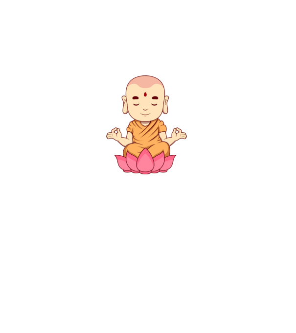 Buddha minta fehér pólón