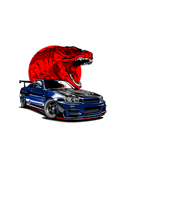 Nissan Skyline GTR R34 minta fehér pólón
