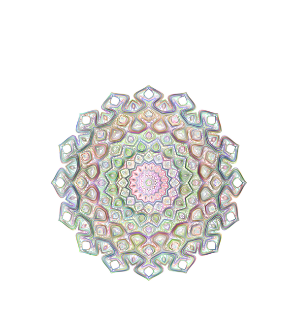 Mandala minta fehér pólón