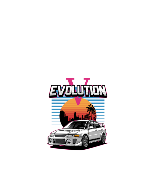 Mitsubishi Lancer Evo  minta fekete pólón