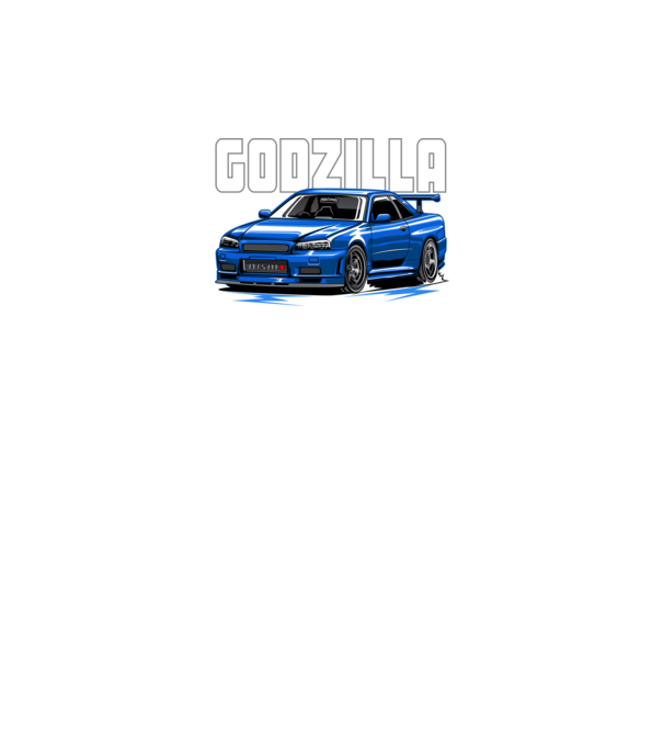 Nissan Skyline Godzilla minta fekete pólón