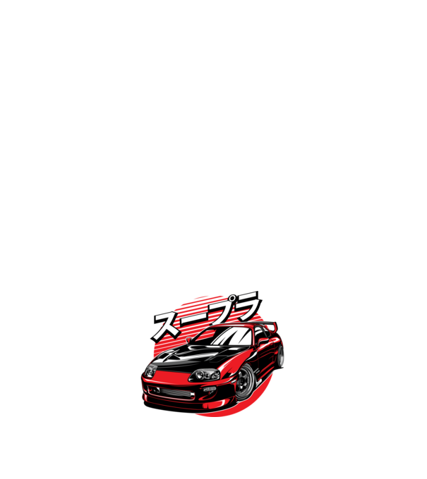Toyota Supra minta sötétkék pólón