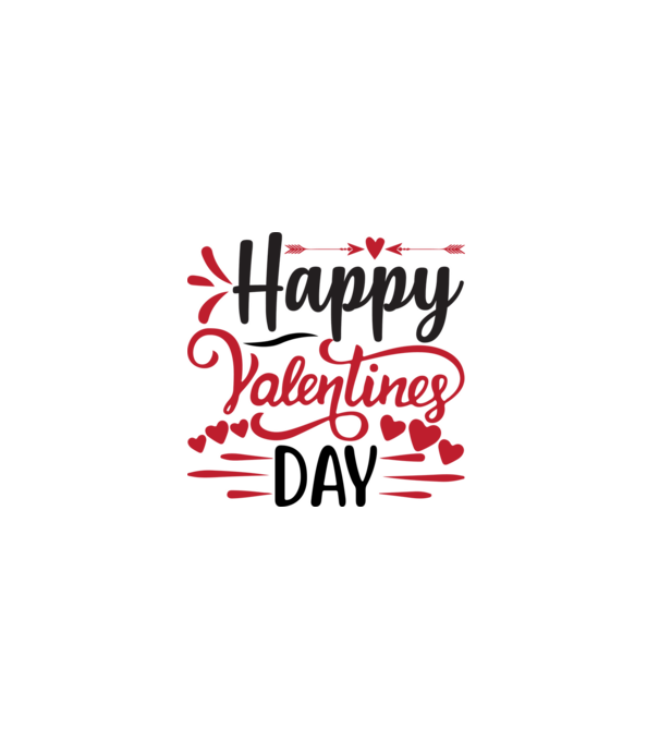 Happy Valentine's Day - Boldog Valentin-napot! minta fehér pólón