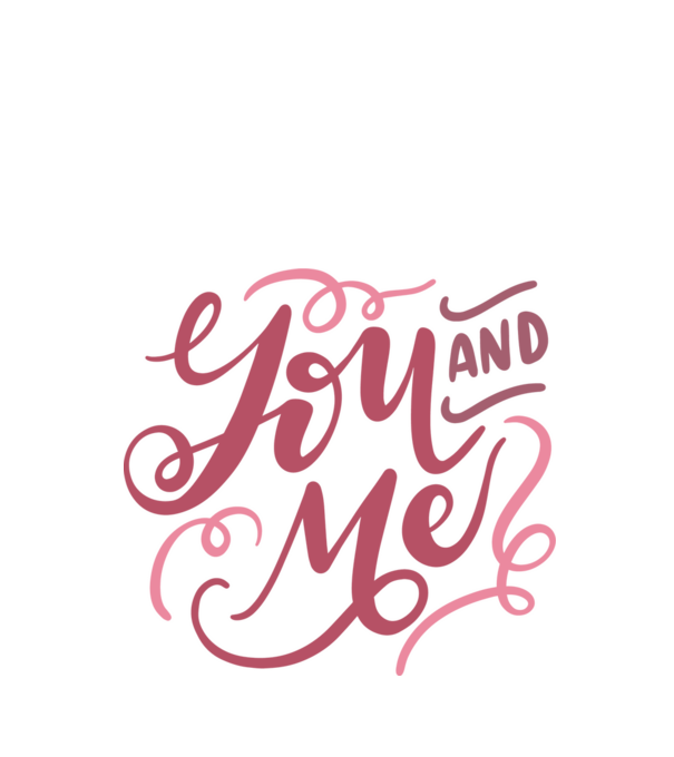 You and Me - Te és Én minta fekete pólón