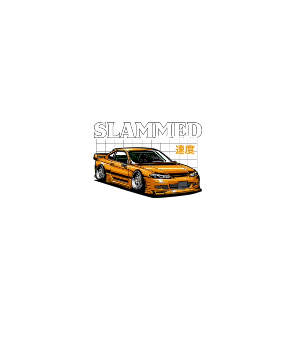 Nissan Silvia minta farmerkék pólón