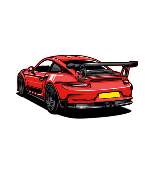 Porsche 911 GT3 minta fehér pólón