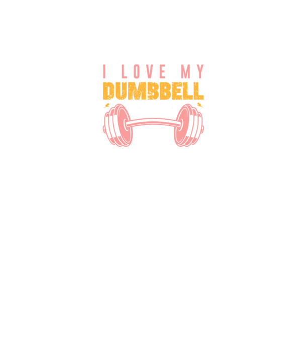 I Love My Dumbbell - Szeretem a súlyzómat minta fekete pólón