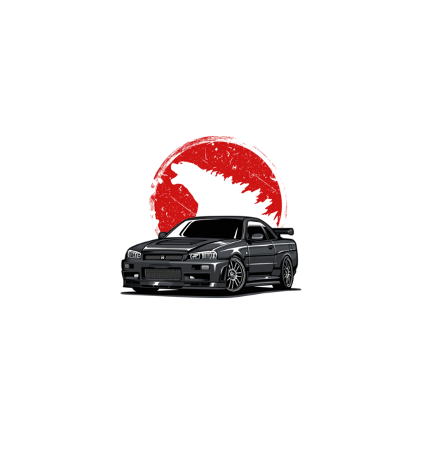 Nissan Skyline minta fekete pólón