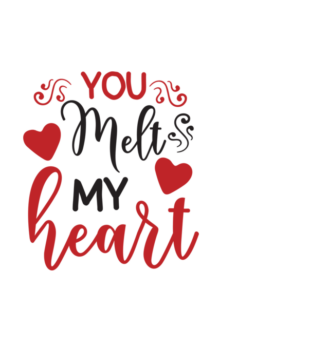You Melt My Heart - Megolvasztod a szívemet minta fehér pólón