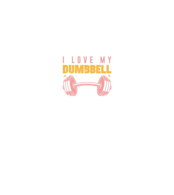 I Love My Dumbbell - Szeretem a súlyzómat minta királykék pólón