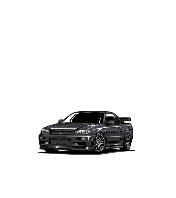 Nissan Skyline minta fehér pólón