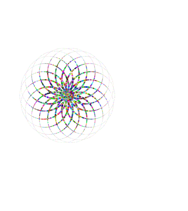 Mandala minta fekete pólón