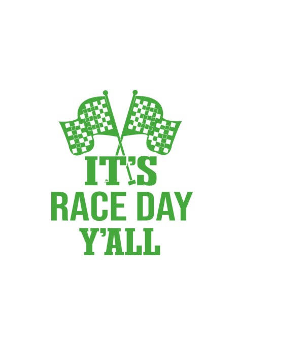 It's race day y'all - Versenynap van!  minta fekete pólón
