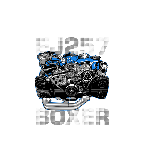 Subaru EJ257 Boxer Engine (motor) minta homokszín pólón