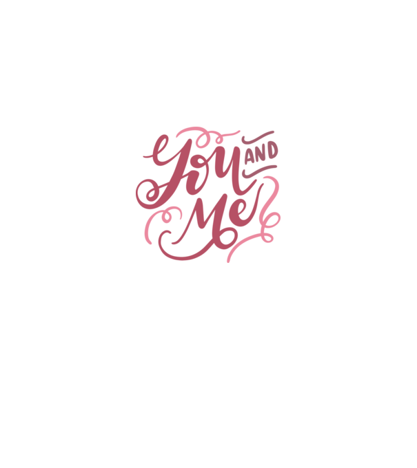 You and Me - Te és Én minta királykék pólón