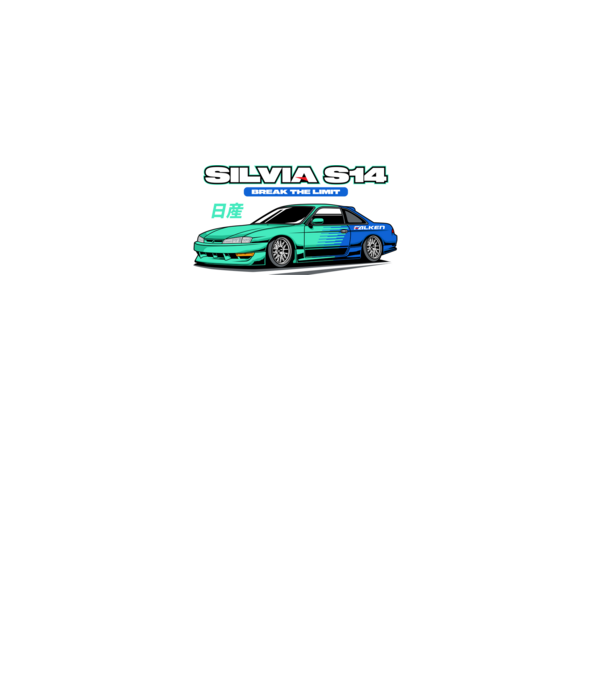 Nissan Silvia S14 minta fekete pólón