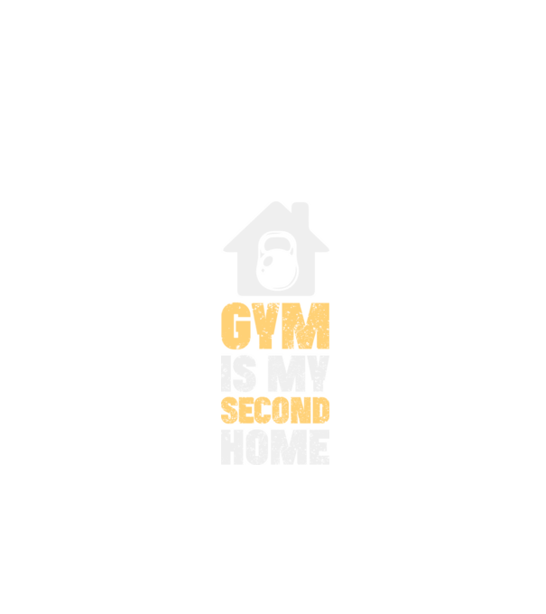 Gym Is My Second Home - Az edzőterem a második otthonom minta fekete pólón
