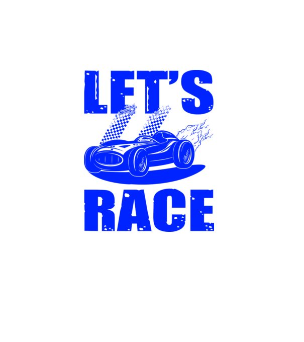 Let's Race - Versenyezzünk! minta fehér pólón