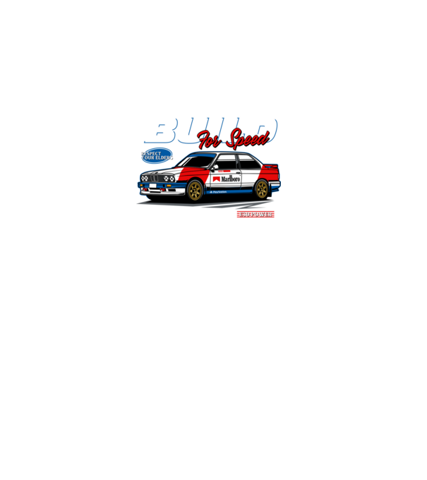 BMW E30 minta fekete pólón