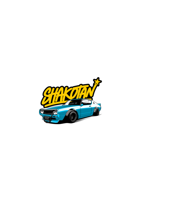 Shakotan Style minta fehér pólón