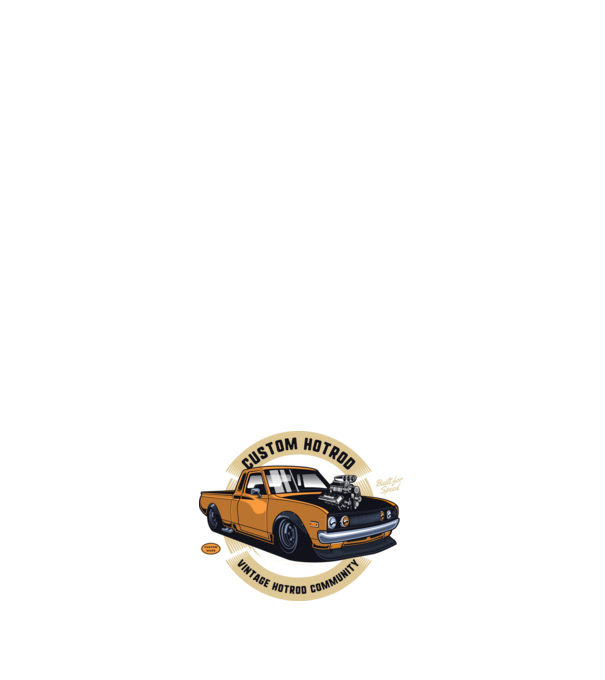 Hot Rod minta sötétkék pólón