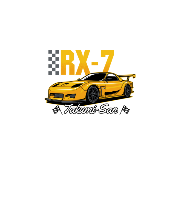 Mazda RX-7 minta fekete pólón