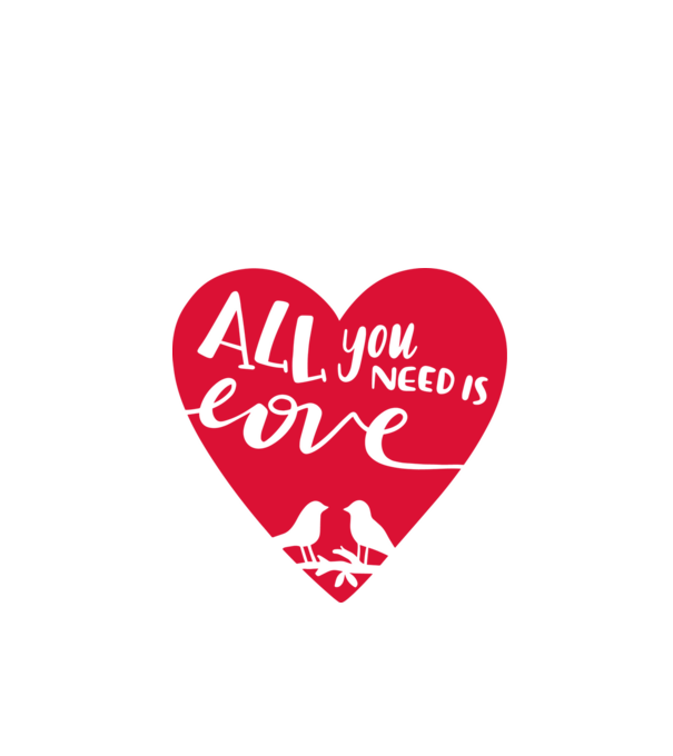 All you need is Love - Csak a Szeretetre van szükséged minta fekete pólón