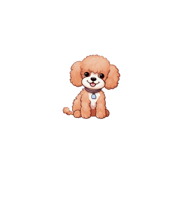 Aranyos kiskutya - Uszkár (Poodle) minta piros pólón